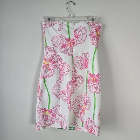 NWT Lilly Pulitzer Angela Strapless Dress 4 Resort White Clover Cup - Picture 5 of 12